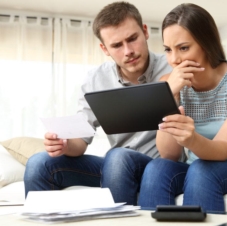 Worried couple about home loan with bad credit